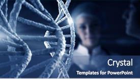  Presentation with laboratory - Colorful theme enhanced with mutation - woman science technologist in laboratory backdrop and a ocean colored foreground