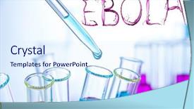  Presentation with ebola - Cool new presentation with mutation bacteria - laboratory examination of ebola backdrop and a sky blue colored foreground