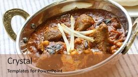  Presentation with indian food - Audience pleasing presentation consisting of mutton curry indian food backdrop and a red colored foreground