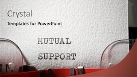  Presentation with writing the text human rights - Presentation featuring mutual-support-text-written background and a white colored foreground