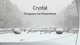  Presentation with prague - Beautiful presentation theme featuring  backdrop and a  colored foreground