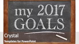  Presentation with goals - PPT theme with my 2017 goals - white chalk background and a  colored foreground