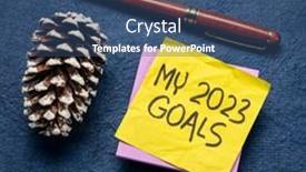  Presentation with resolutions - Slide set with my-2023-goals-handwriting background and a  colored foreground