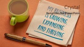  Presentation with business growing - Slide deck with my-business-is-growing-expanding background and a coral colored foreground