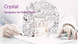  Presentation with logistics business plan - Presentation design consisting of my career - my great business plan mixed background and a sky blue colored foreground