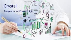  Presentation with business plan - Cool new presentation design with my career - my great business plan mixed backdrop and a sky blue colored foreground