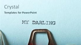  Presentation with paper - PPT layouts with my-darling-text-written background and a sky blue colored foreground