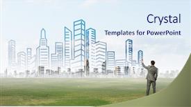  Presentation with project - Slide set consisting of my development project background and a sky blue colored foreground