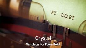  Presentation with diary - Slide set with my-diary-phrase-written background and a tawny brown colored foreground
