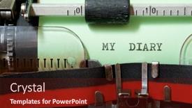  Presentation with diary - Colorful presentation design enhanced with my-diary-phrase-written backdrop and a tawny brown colored foreground