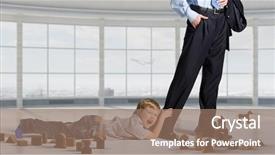  Presentation with busy - Presentation theme enhanced with my father is always busy background and a coral colored foreground