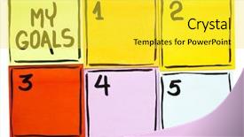 Presentation with setting goals - PPT layouts enhanced with my goals list - handwriting background and a yellow colored foreground