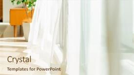  Presentation with curtain - Cool new theme with my life - curtain shaking in the wind backdrop and a cream colored foreground