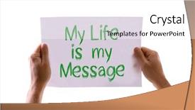  Presentation with end of life care - Colorful slide deck enhanced with my life is my message backdrop and a white colored foreground