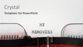  Presentation with memories - Beautiful presentation design featuring my-memories-phrase-written backdrop and a white colored foreground