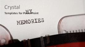  Presentation with memories - Audience pleasing presentation theme consisting of my-memories-phrase-written backdrop and a white colored foreground