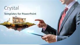  Presentation with development - Amazing PPT theme having my-new-development-project-mixed backdrop and a sky blue colored foreground