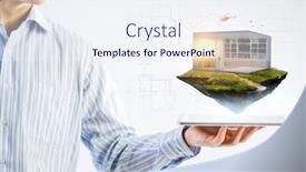  Presentation with project - Cool new PPT theme with my-new-development-project-mixed backdrop and a sky blue colored foreground