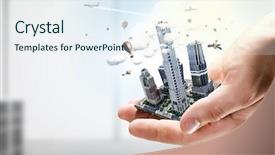  Presentation with development - Presentation consisting of my new development project mixed background and a sky blue colored foreground