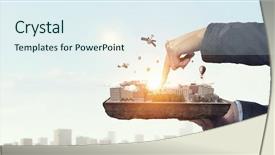  Presentation with project - Slide deck enhanced with my new development project background and a sky blue colored foreground