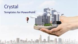  Presentation with development - PPT theme with my new development project background and a sky blue colored foreground