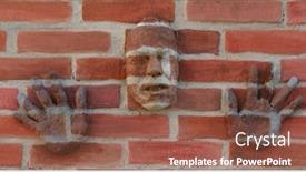  Presentation with brick wall - Beautiful slide deck featuring my-origional-artwork-titled-urban backdrop and a tawny brown colored foreground