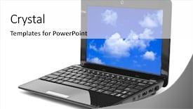  Presentation with newborn hearing screen why is it important - Slide deck with my photo on notebook screen background and a  colored foreground