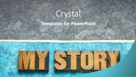  Presentation with life story - Colorful slide deck enhanced with my-story-concept-in-vintage backdrop and a gray colored foreground