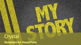  Presentation with road - Presentation with my story written background and a tawny brown colored foreground