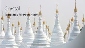  Presentation with scripture - PPT layouts having myanmar-mandalay-the-kutodo-pagoda background and a light gray colored foreground