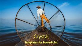  Presentation with fishing net - Slides enhanced with myanmar-travel-attraction-landmark-traditional and a tawny brown colored foreground