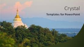  Presentation with river valley - Slide deck featuring myanmar-valley-near-the-river background and a light gray colored foreground