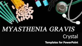  Presentation with text pelvic pain diagnosis medical - Slides with myasthenia-gravis-text-on-medical background and a black colored foreground