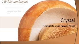  Presentation with mycology - Slide deck enhanced with mycology - boletus edulis isolated on white background and a coral colored foreground