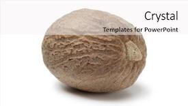  Presentation with single malt - Amazing presentation design having myristica fragrans - single nutmeg kernel on white backdrop and a  colored foreground