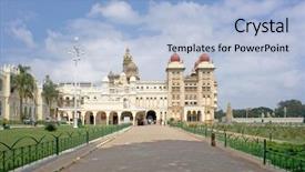 Presentation with india - PPT layouts featuring mysore palace india background and a light blue colored foreground