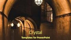  Presentation with night - Colorful presentation theme enhanced with mysterious-arch-at-the-night backdrop and a tawny brown colored foreground