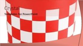  Presentation with mystery - Presentation design consisting of mysterious-cardboard-red-white-squares background and a red colored foreground