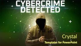  Presentation with hacker - Slide deck enhanced with mysterious-hacker-online-attack-concept background and a tawny brown colored foreground
