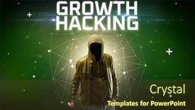  Presentation with hacker - Presentation featuring mysterious-hacker-online-attack-concept background and a tawny brown colored foreground