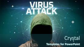  Presentation with hacker - Presentation having mysterious-hacker-online-attack-concept background and a ocean colored foreground