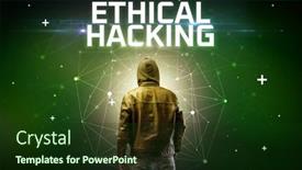  Presentation with hacking - PPT layouts enhanced with mysterious-hacker-with-ethical-hacking background and a tawny brown colored foreground