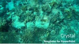  Presentation with building blocks - Audience pleasing PPT theme consisting of mysterious-jumble-of-limestone-building backdrop and a ocean colored foreground