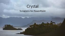  Presentation with lake - Audience pleasing slide deck consisting of mysterious lake landscape in tasmania backdrop and a light blue colored foreground