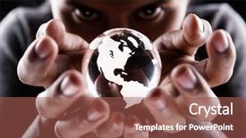  Presentation with north america - Presentation theme enhanced with mysterious looking showing america continent background and a tawny brown colored foreground