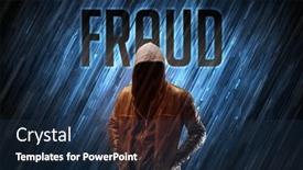  Presentation with security - Slide set with mysterious-man-with-security-concept background and a navy blue colored foreground