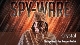  Presentation with spy man - Beautiful presentation featuring mysterious-man-with-spy-ware backdrop and a tawny brown colored foreground