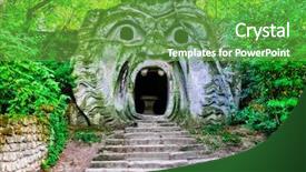  Presentation with italy - PPT layouts having mysterious park of monsters background and a seafoam green colored foreground