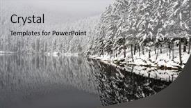  Presentation with mystery - Amazing PPT theme having mysterious places - first snow in devi s backdrop and a light gray colored foreground