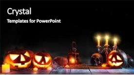  Presentation with scary halloween - Presentation theme enhanced with mysterious places - scary horror background with halloween background and a black colored foreground
